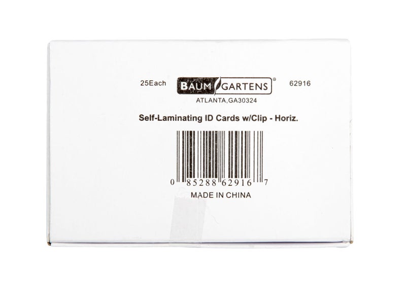 Baumgartens SICURIX Self Laminating Badge Holder, Horizontal, 3.5 X 2.25, Clear, 25/Pack - Image 4